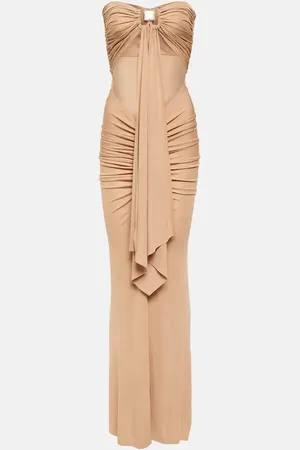 CHRISTOPHER ESBER Vestido largo fruncido Bezel Quartz