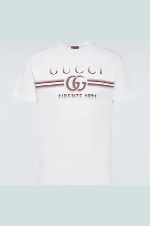 Gucci Camiseta de jersey de algodón con logo