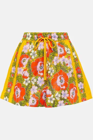ALÉMAIS Alémais Shorts de lino floral