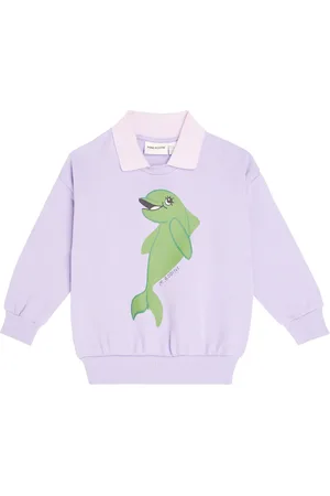 Mini Rodini Sudadera Dolphin de algodón estampada