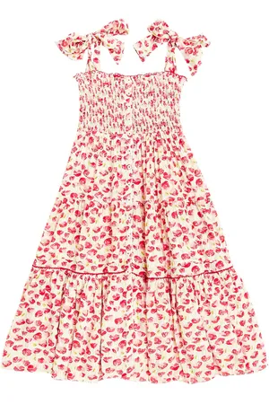 POUPETTE ST BARTH Vestido Trini fruncido estampado