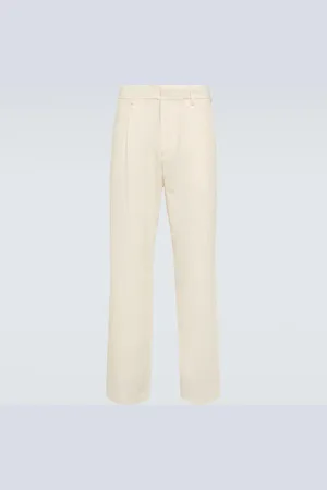 Auralee Pantalones anchos de algodón y seda