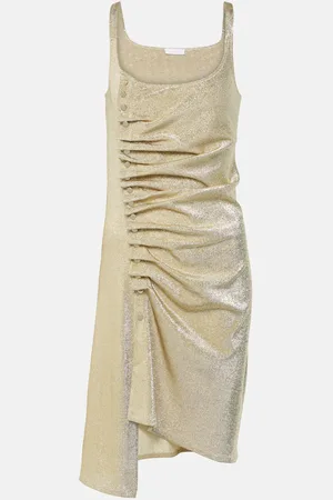 Paco rabanne Vestido corto de Lurex® fruncido