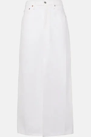 AGOLDE Falda larga Leif de denim