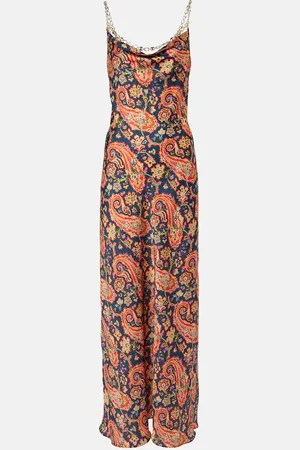 Paco rabanne Vestido largo con paisley
