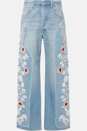 Citizens of Humanity Jeans anchos Ayla de tiro alto bordados