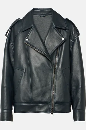 Brunello Cucinelli Chaqueta biker oversized de piel