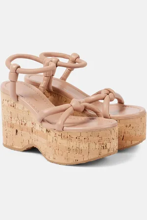 Gianvito Rossi Sandalias de piel con cuña