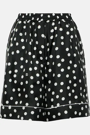 Dolce & Gabbana Shorts Capri de satén de seda con lunares