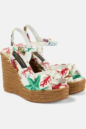 Dolce & Gabbana Sandalias con cuña Capri Cava estampadas