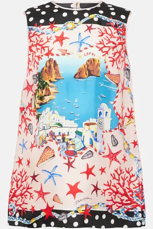 Dolce & Gabbana Top Capri de seda estampado
