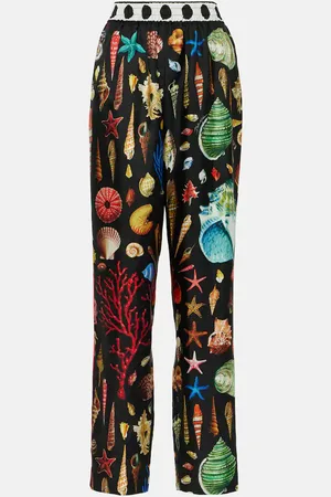 Dolce & Gabbana Pantalones Capri de satén de seda