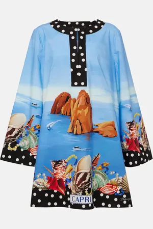 Dolce & Gabbana Caftán Capri de algodón estampado