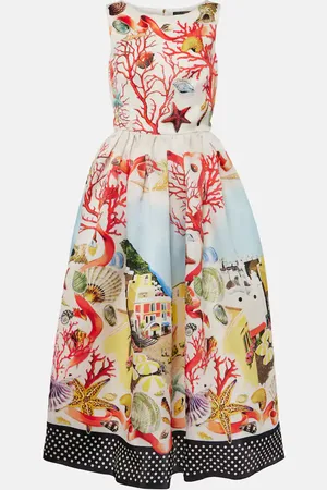 Dolce & Gabbana Vestido midi Capri de seda estampado