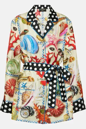 Dolce & Gabbana Camisa Capri de satén de seda estampada