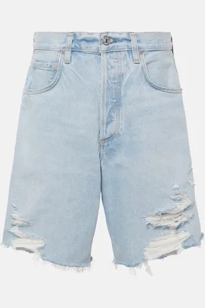 Citizens of Humanity Shorts Ayla de denim de efecto desgastado