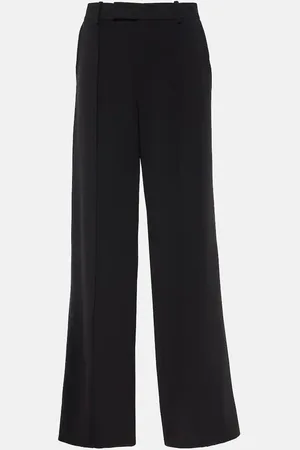 Proenza Schouler Pantalones rectos Weyes de crepé de tiro alto