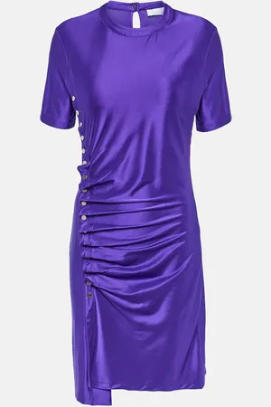 Paco rabanne Vestido corto asimétrico drapeado