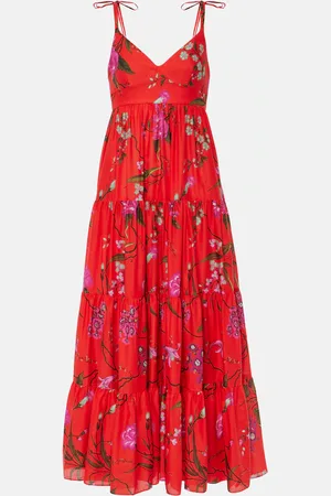 Erdem Vestido midi de mezcla de algodón floral