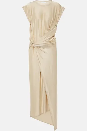 Paco rabanne Vestido midi Urania asimétrico drapeado
