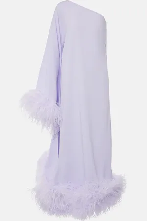 ‎Taller Marmo‎ Vestido de fiesta Balear de crepé con plumas