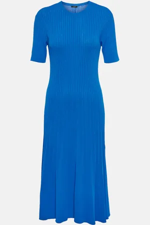 Joseph Vestido midi de punto acanalado