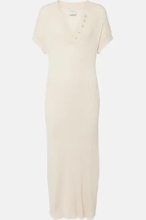 Varley Vestido midi Aria de jersey de algodón