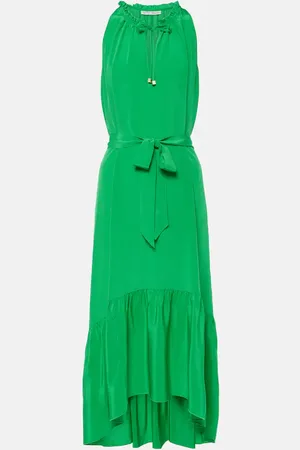 Heidi Klein Vestido midi Chamarel de crepé de seda