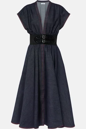Alaïa Alaïa Vestido midi en denim