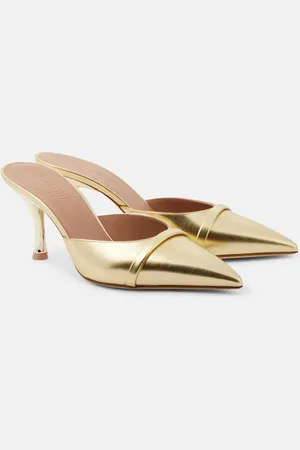 MALONE SOULIERS Mules Joella 70 de piel metalizada