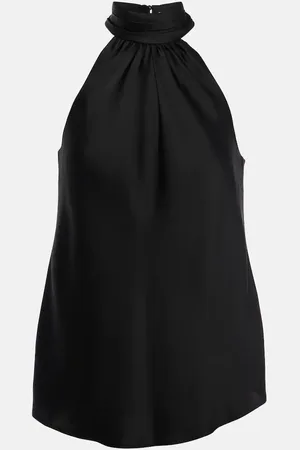 Simkhai Top Thea de satén con cuello halter