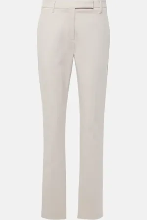 Brunello Cucinelli Pantalones slim de mezcla de algodón