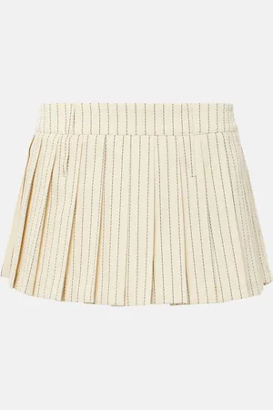 The Frankie Shop Minifalda plisada Blake de sarga a rayas