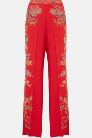 Etro Pantalones palazzo de crepé de china de seda