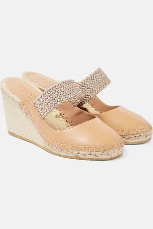 MALONE SOULIERS Alpargatas con cuña Siena 70 de piel