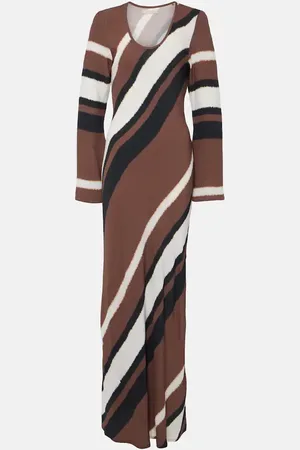 FAITHFULL THE BRAND Vestido largo Da Costa a rayas