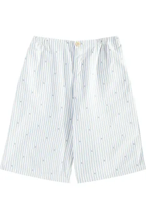 Gucci Shorts de algodón a rayas con GG