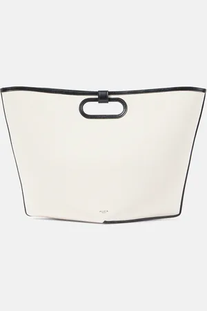 Alaïa Alaïa Bolso Folded Large de lona con piel