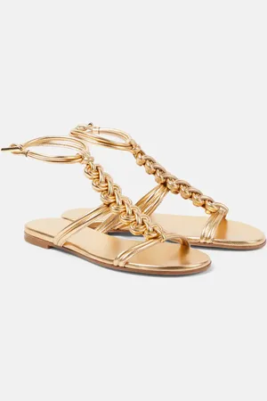 Gianvito Rossi Sandalias Capua de piel metalizada