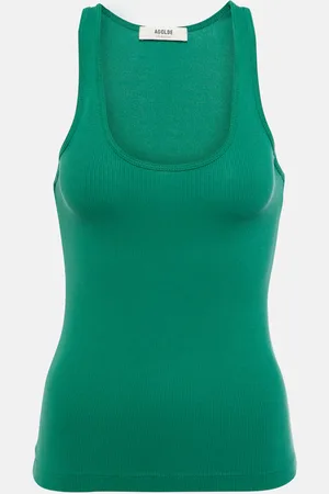 AGOLDE Tank top Bianca de punto acanalado