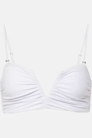 Jade Swim Top de bikini Calla fruncido