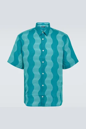 Frescobol Carioca Camisa bowling de lino a rayas