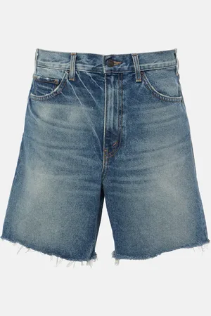 NILI LOTAN Shorts Russel de denim de tiro bajo
