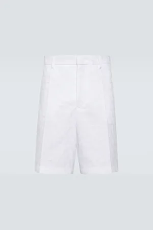 VALENTINO Shorts de popelín de algodón en jacquard