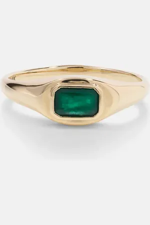 STONE AND STRAND Anillo Green With Envy de oro de 14 ct con esmeraldas
