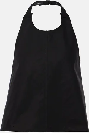 WARDROBE.NYC Top de dril de mezcla de algodón con cuello halter