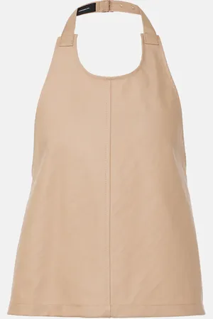 WARDROBE.NYC Top de dril de algodón con cuello halter