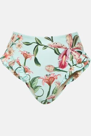 Agua by Agua Bendita Braga de bikini Jengibre floral con volantes