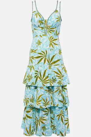 Diane von Furstenberg Vestido largo Cate de algodón estampado
