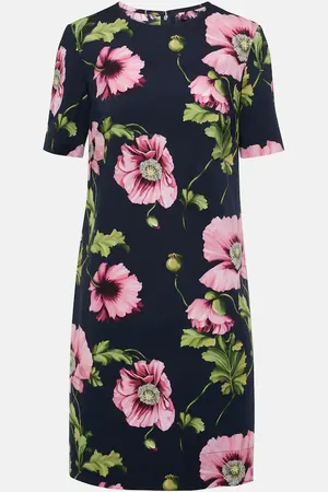 Oscar de la Renta Vestido corto de algodón floral